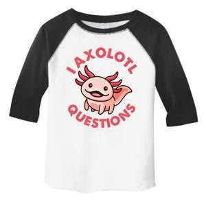 Funny Cute I Axolotl Questions Toddler Fine Jersey T-Shirt