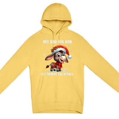 Funny Christmas Italian Christmas Donkey Dominic The Donkey Premium Pullover Hoodie