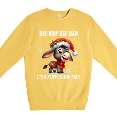 Funny Christmas Italian Christmas Donkey Dominic The Donkey Premium Crewneck Sweatshirt