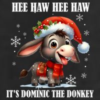 Funny Christmas Italian Christmas Donkey Dominic The Donkey 7 Panel Mesh Trucker Snapback Hat