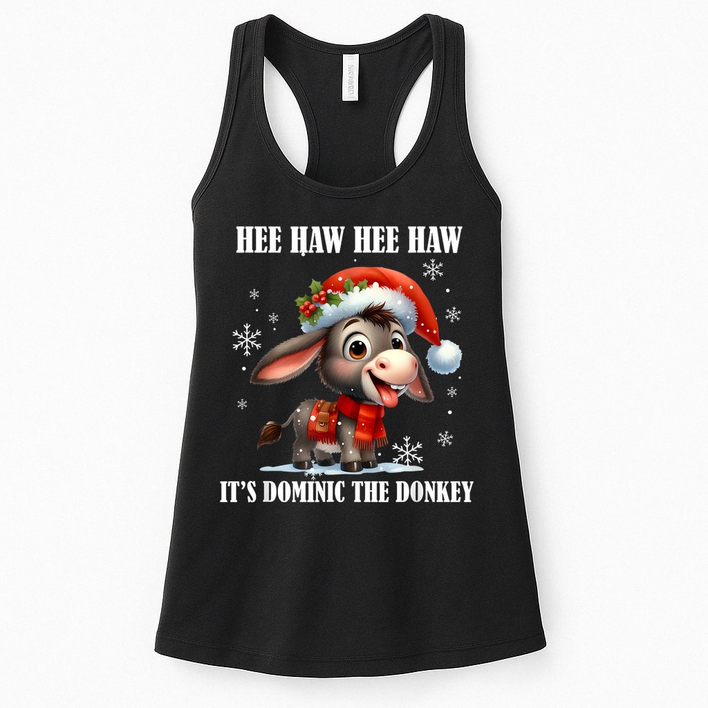 Funny Christmas Italian Christmas Donkey Dominic The Donkey Womens Tank Top