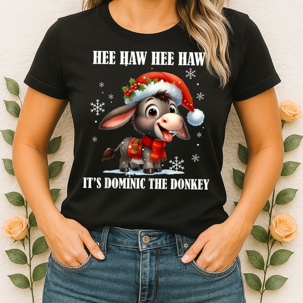 Funny Christmas Italian Christmas Donkey Dominic The Donkey Womens T-Shirt