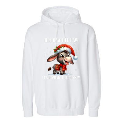 Funny Christmas Italian Christmas Donkey Dominic The Donkey Garment-Dyed Fleece Hoodie