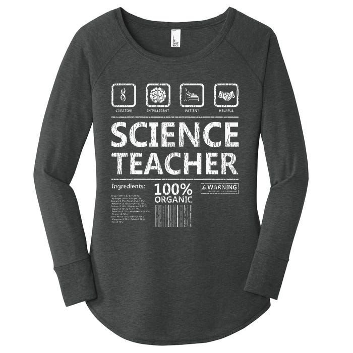 Funny Creative Intelegent Science Chemistry Biology Teacher Women's Perfect Tri Tunic Long Sleeve Shirt