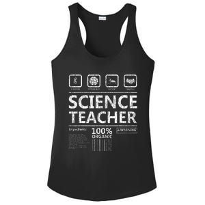 Funny Creative Intelegent Science Chemistry Biology Teacher Ladies PosiCharge Competitor Racerback Tank