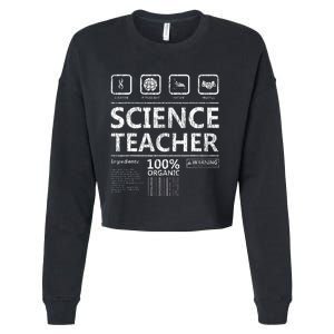 Funny Creative Intelegent Science Chemistry Biology Teacher Cropped Pullover Crew