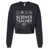 Funny Creative Intelegent Science Chemistry Biology Teacher Cropped Pullover Crew