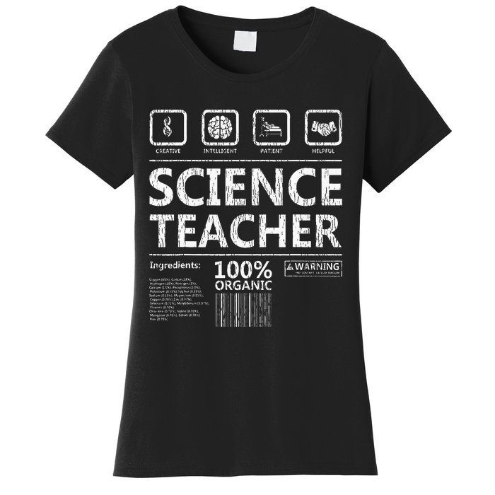 Funny Creative Intelegent Science Chemistry Biology Teacher Women's T-Shirt