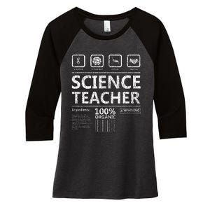 Funny Creative Intelegent Science Chemistry Biology Teacher Women's Tri-Blend 3/4-Sleeve Raglan Shirt