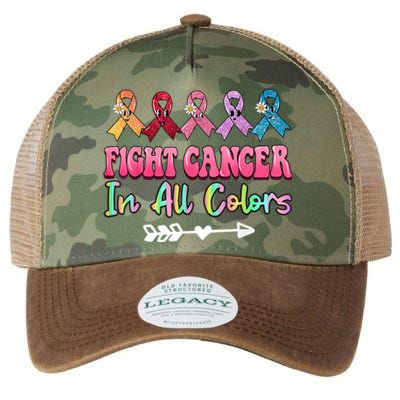 Fight Cancer In All Color Feather Breast Cancer Awareness Legacy Tie Dye Trucker Hat