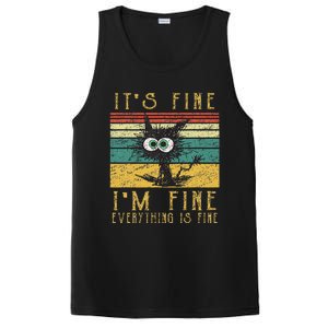 Funny Cat Its Fine Im Fine Everything Is Fine Cat PosiCharge Competitor Tank