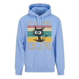 Funny Cat Its Fine Im Fine Everything Is Fine Cat Unisex Surf Hoodie