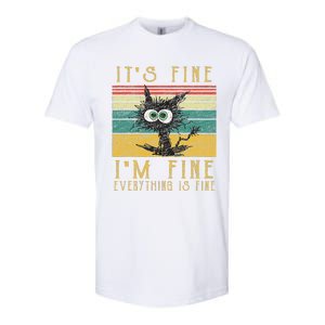 Funny Cat Its Fine Im Fine Everything Is Fine Cat Softstyle CVC T-Shirt