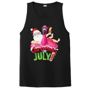 Funny Christmas in July Summer Flamingo Float Xmas PosiCharge Competitor Tank