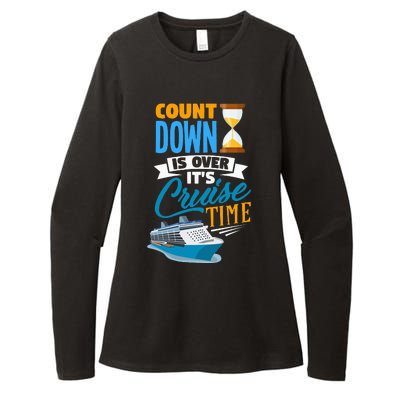 funny Countdown Is Over It's Cruise Time Cruising Womens CVC Long Sleeve Shirt