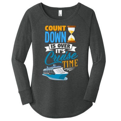 funny Countdown Is Over It's Cruise Time Cruising Women's Perfect Tri Tunic Long Sleeve Shirt