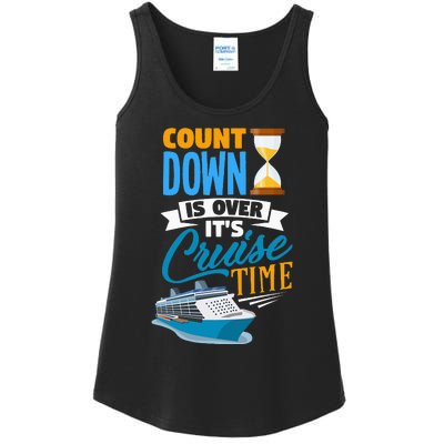 funny Countdown Is Over It's Cruise Time Cruising Ladies Essential Tank