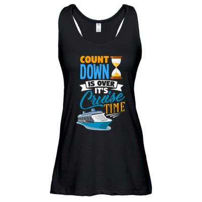 funny Countdown Is Over It's Cruise Time Cruising Ladies Essential Flowy Tank