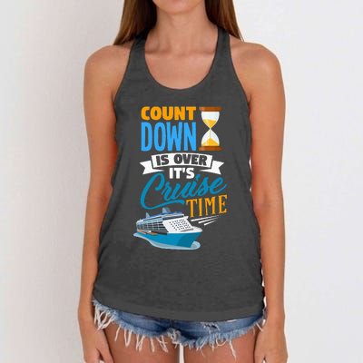 funny Countdown Is Over It's Cruise Time Cruising Women's Knotted Racerback Tank