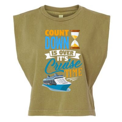 funny Countdown Is Over It's Cruise Time Cruising Garment-Dyed Women's Muscle Tee