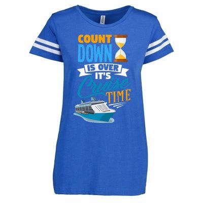 funny Countdown Is Over It's Cruise Time Cruising Enza Ladies Jersey Football T-Shirt