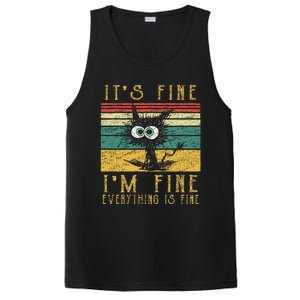 Funny Cat It's Fine I'm Fine Everything Is Fine Cat PosiCharge Competitor Tank