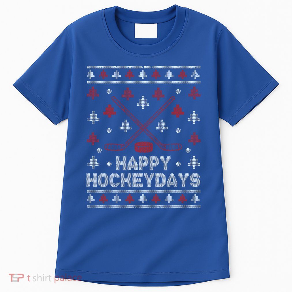 Funny Christmas Ice Hockey Player Fan Xmas Happy Hockeydays Gift Tall T-Shirt