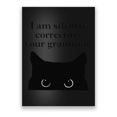 Funny Cat I Am Silently Correcting Your Grammar Poster