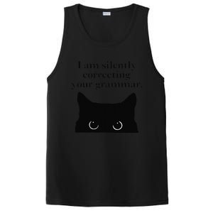 Funny Cat I Am Silently Correcting Your Grammar PosiCharge Competitor Tank