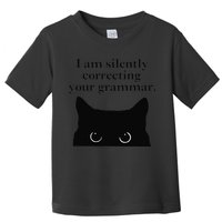Funny Cat I Am Silently Correcting Your Grammar Toddler T-Shirt