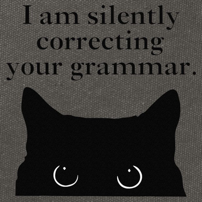 Funny Cat I Am Silently Correcting Your Grammar Cotton Canvas Backpack