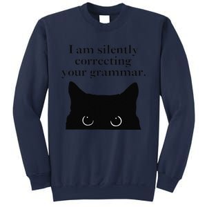 Funny Cat I Am Silently Correcting Your Grammar Sweatshirt