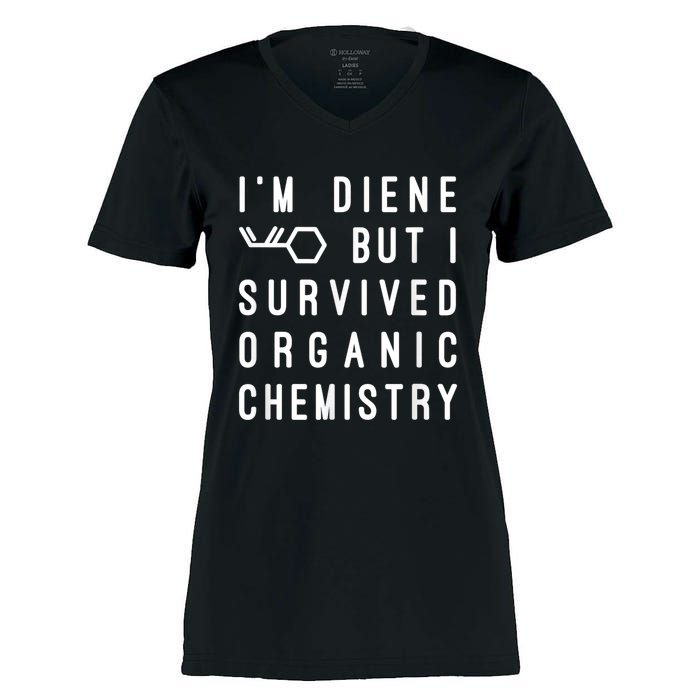 Funny Chemistry I Survived Organic Chemistry Tee Women's Momentum V-Neck T-Shirt