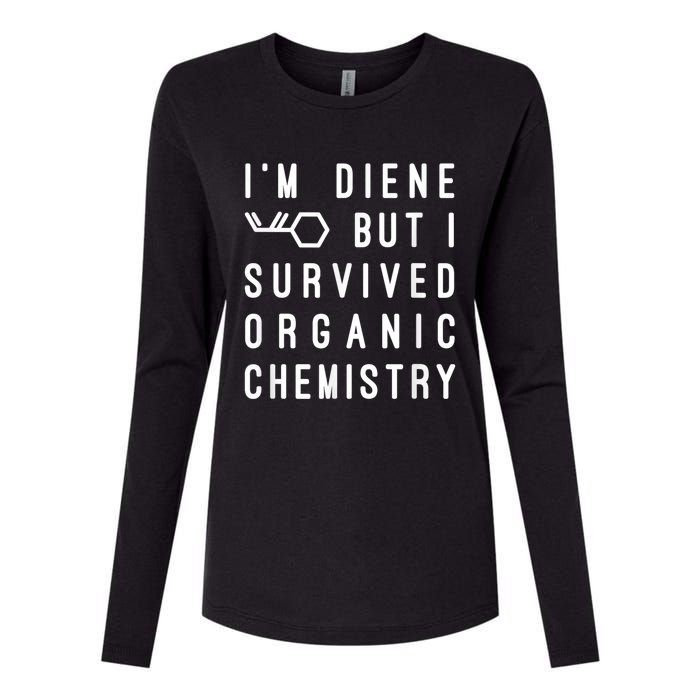 Funny Chemistry I Survived Organic Chemistry Tee Womens Cotton Relaxed Long Sleeve T-Shirt