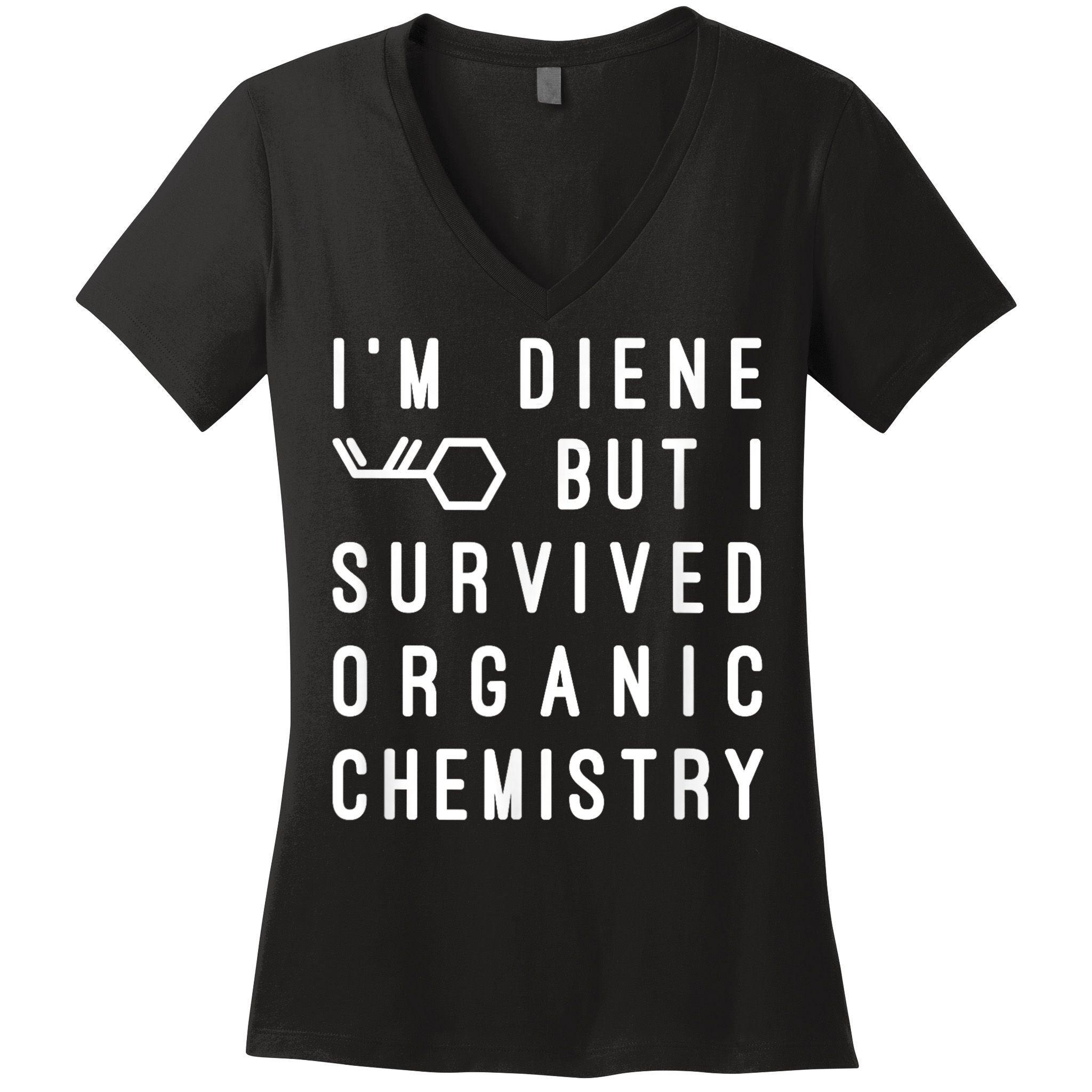 Funny Chemistry I Survived Organic Chemistry Tee Women's V-Neck T-Shirt