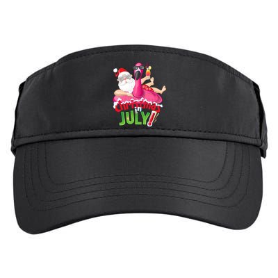 Funny Christmas In July Summer Flamingo Float Xmas Adult Drive Performance Visor