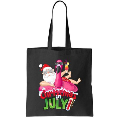 Funny Christmas In July Summer Flamingo Float Xmas Bag