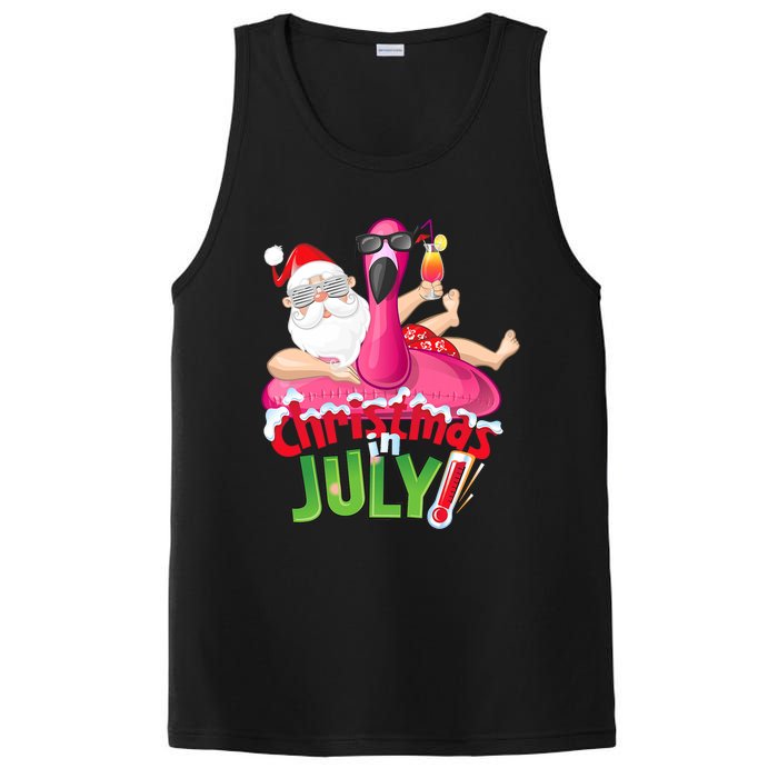 Funny Christmas In July Summer Flamingo Float Xmas PosiCharge Competitor Tank