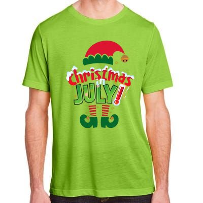 Funny Christmas In July Summer Elf Santa Xmas Adult ChromaSoft Performance T-Shirt