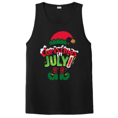 Funny Christmas In July Summer Elf Santa Xmas PosiCharge Competitor Tank