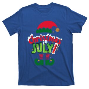 Funny Christmas In July Summer Elf Santa Xmas T-Shirt