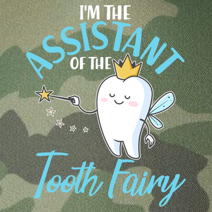 Funny Cute I'm The Assistant Tooth Fairy Legacy Tie Dye Trucker Hat