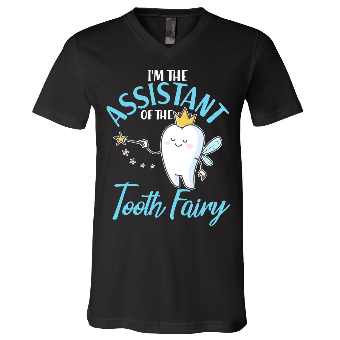 Funny Cute I'm The Assistant Tooth Fairy V-Neck T-Shirt