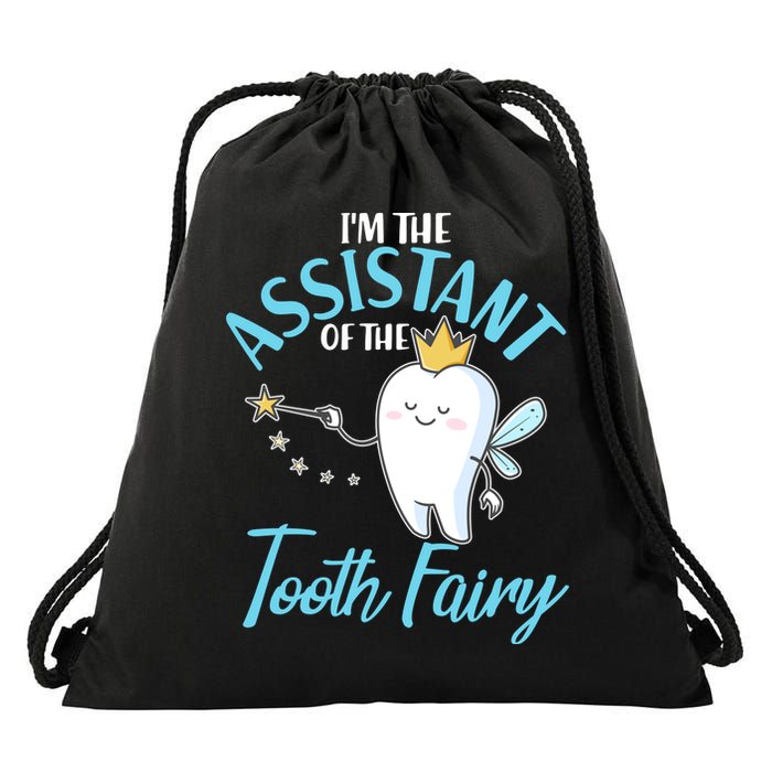Funny Cute I'm The Assistant Tooth Fairy Drawstring Bag