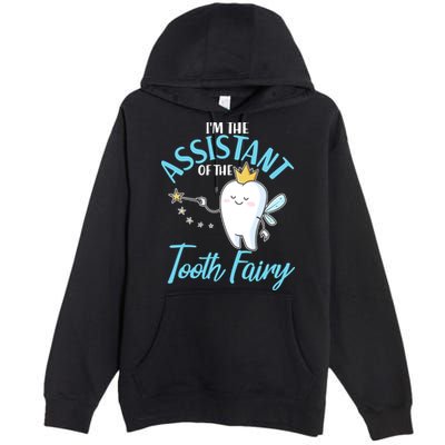 Funny Cute I'm The Assistant Tooth Fairy Premium Pullover Hoodie