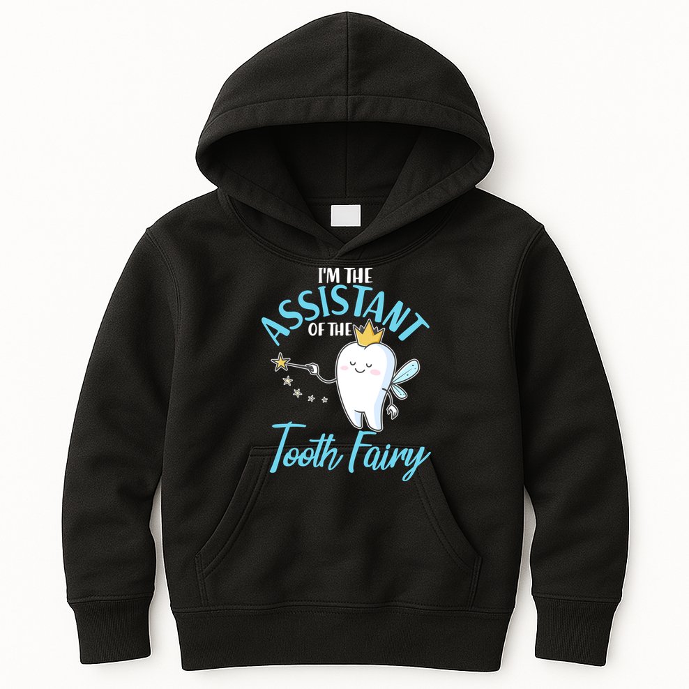 Funny Cute I'm The Assistant Tooth Fairy Kids Hoodie
