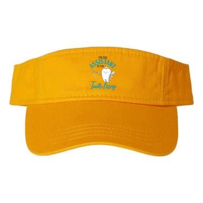 Funny Cute I'm The Assistant Tooth Fairy Valucap Bio-Washed Visor