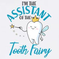 Funny Cute I'm The Assistant Tooth Fairy Garment-Dyed Sweatshirt
