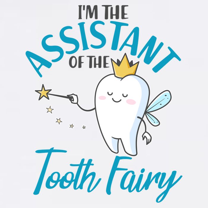 Funny Cute I'm The Assistant Tooth Fairy Garment-Dyed Sweatshirt