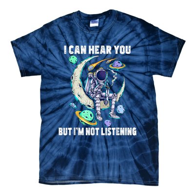 Funny Cat I Can Hear You But Im Listening Tie-Dye T-Shirt